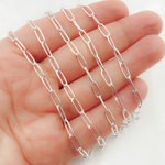 Load image into Gallery viewer, 925 Sterling Silver Smooth Paperclip Chain