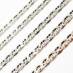 Load image into Gallery viewer, Oxidized Sterling Silver Flat Marina Chain