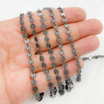 Load image into Gallery viewer, Oxidized Sterling Silver Textured Disc Chain