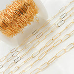 Load image into Gallery viewer, 14k Gold Filled Paperclip Flat Chain