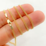 Load image into Gallery viewer, 050G21LG. 14K Solid Gold Smooth Curb Link Chain