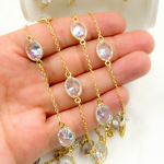 Load image into Gallery viewer, Cubic Zirconia Oval Shape Connected Chain