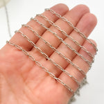 Load image into Gallery viewer, Oxidized Sterling Silver Long and Short Link Chain