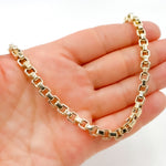 Load image into Gallery viewer, 568/A311. 14K Solid Gold Hollow Box Link Necklace
