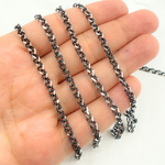 Load image into Gallery viewer, Black Rhodium 925 Sterling Silver Wheat Chain