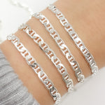 Load image into Gallery viewer, Sterling Silver Flat Marina Link Chain