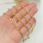 Load image into Gallery viewer, Gold Plated 925 Sterling Silver Diamond Cut Paperclip Chain
