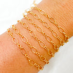 Load image into Gallery viewer, 14K Gold Filled Long & Short Oval Link Chain