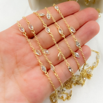 Load image into Gallery viewer, Cubic Zirconia Marquise Shape Dangle & Connected Wire Chain