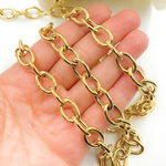 Load image into Gallery viewer, Y100GP. Gold Plated 925 Sterling Silver Smooth Oval Link Chain