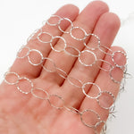 Load image into Gallery viewer, Sterling Silver Hammered Round Link Chain