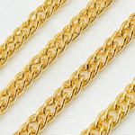 Load image into Gallery viewer, Gold Plated 925 Sterling Silver Hollow Double Curb Chain.