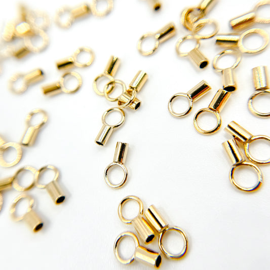 1.4MM Gold Filled Crimp Endcap with Ring