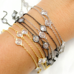 Load image into Gallery viewer, Cubic Zirconia Round 7mm Shape Connected Chain
