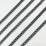Load image into Gallery viewer, Oxidized Sterling Silver Curb Chain