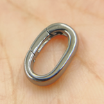 Load image into Gallery viewer, 14MM Black Rhodium Sterling Silver Oval Clasp