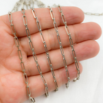Load image into Gallery viewer, Oxidized Sterling Silver Diamond Cut Paperclip Chain