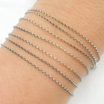 Load image into Gallery viewer, Oxidized Sterling Silver Oval Rolo Chain