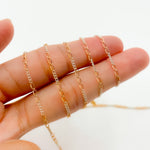 Load image into Gallery viewer, 1653CTT. Gold Filled and Sterling Silver Long and Short Link Chain