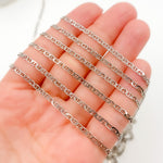 Load image into Gallery viewer, Oxidized Sterling Silver Marina Link Chain