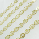 Load image into Gallery viewer, Gold Plated 925 Sterling Silver Flat Oval Design Link Chain.