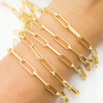 Load image into Gallery viewer, Matte Gold Plated 925 Sterling Silver Paperclip Chain