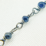 Load image into Gallery viewer, Blue Sapphire Oxidized Wire Chain