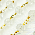 Load image into Gallery viewer, Crystal Round Gold Plated Wire Chain.