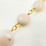 Load image into Gallery viewer, Pink Opal Gold Plated Wire Chain.