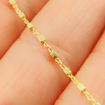 Load image into Gallery viewer, 14K Solid Gold Cable and Cubes Chain