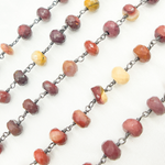 Load image into Gallery viewer, Mookaite Oxidized 925 Sterling Silver Wire Chain