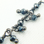 Load image into Gallery viewer, Hematite Cluster Dangle Oxidized Wire Chain.