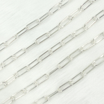 Load image into Gallery viewer, 925 Sterling Silver Smooth Paperclip Link Chain.