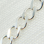 Load image into Gallery viewer, Z89SS. Sterling Silver Cuban Flat Curb Link Chain