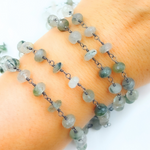 Load image into Gallery viewer, Green Rutile Oxidized Wire Chain