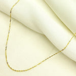 Load image into Gallery viewer, 14K Solid Two Tone Gold Wheat Chain