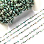 Load image into Gallery viewer, Coated Green Quartz Wire Chain