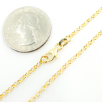 Load image into Gallery viewer, 14K Solid Gold Rolo Chain