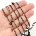 Load image into Gallery viewer, Pyrite Double Oxidized Connected Wire Chain.