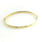 Load image into Gallery viewer, 14K Solid Gold Matte Textured Bangle