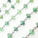 Load image into Gallery viewer, Emerald Oxidized Wire Chain.