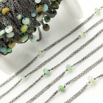 Load image into Gallery viewer, Peruvian Opal Double Oxidized Connected Wire Chain.