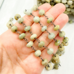 Load image into Gallery viewer, Coated Cats Eye Oxidized Wire Chain