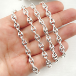 Load image into Gallery viewer, Sterling Silver Puff Marina Link Chain