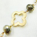 Load image into Gallery viewer, Pyrite With Marquis Shape Gold Plated Wire Chain
