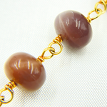 Load image into Gallery viewer, Chocolate Moonstone Gold Plated Wire Chain