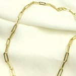 Load image into Gallery viewer, 14K Solid Gold Flat Paperclip Chain