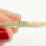 Load image into Gallery viewer, 14K Solid Gold Flat Round Hoop Earrings with Texture.