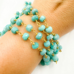 Load image into Gallery viewer, Amazonite Gold Plated Wire Chain