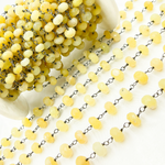 Load image into Gallery viewer, Yellow Opal Oxidized 925 Sterling Silver Wire Chain